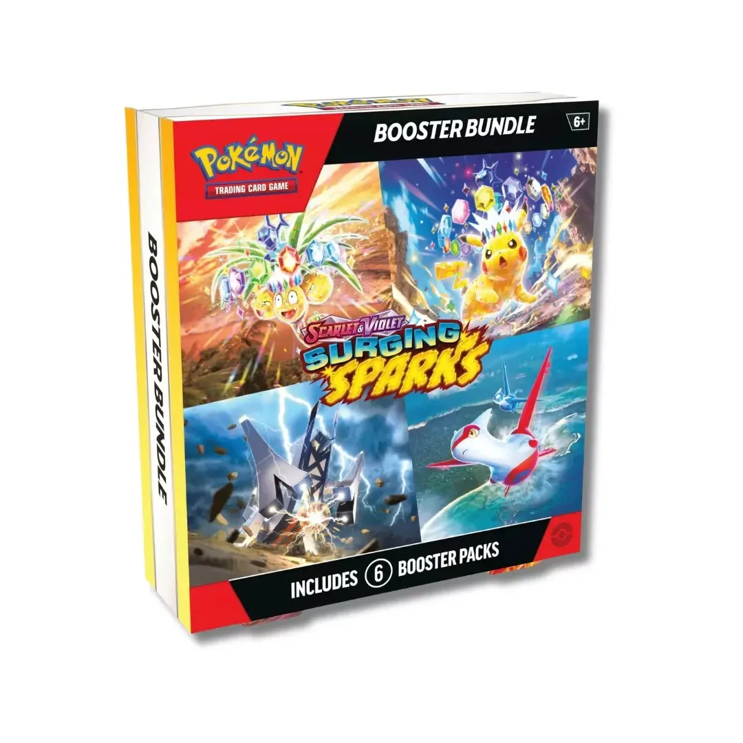 

Genuine 1Box Pokemon Surging Sparks SV08 Booster Bundle TCG 6 packs New Sealed