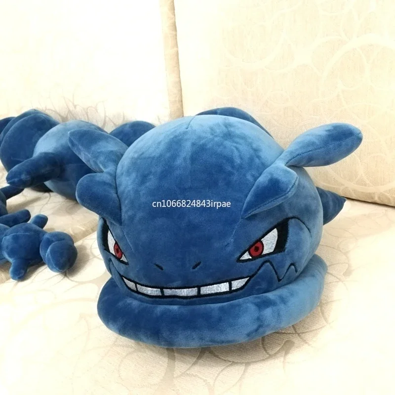 120cm Super Big Size Pokemon Plushies Steelix Animal Plushie Cartoon Soft Bendable Onix Stuffed Doll Children's Birthday Gifts