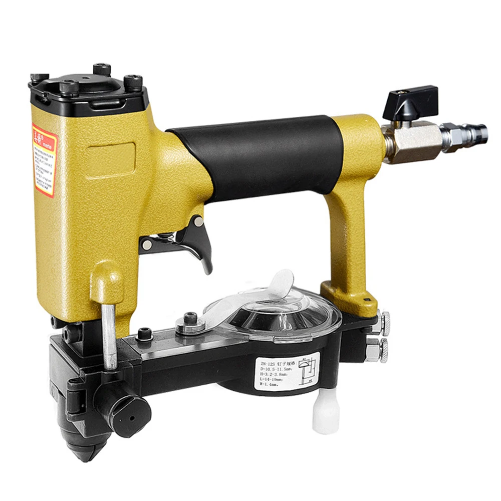 ZN-12S Pneumatic Auto-fed Tack Nailer Sofa Stapler Furniture Decoration Nailer For Tack Cap Diameter 10.5mm To 11.5mm