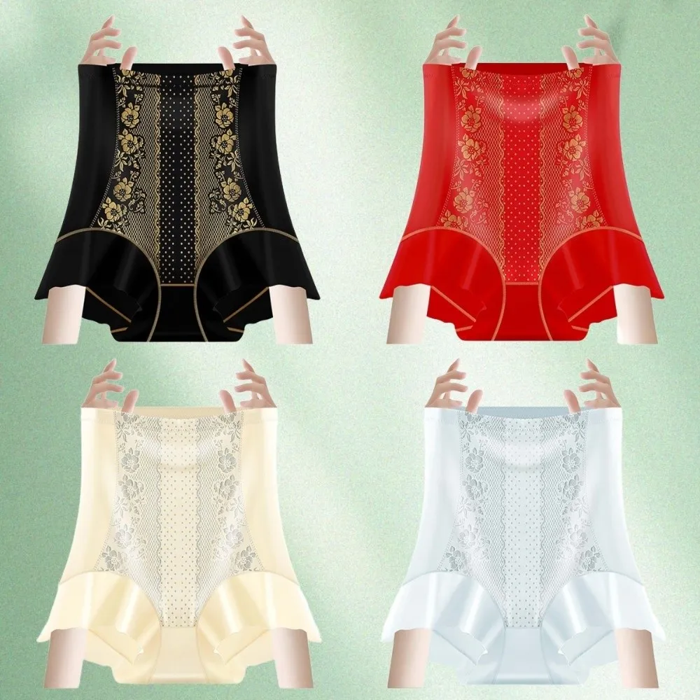 

High Waist Postpartum Body Shaper Shapewear Flower Seamless Underpants Waist Trainer Floral Panties Tummy Control Underwear