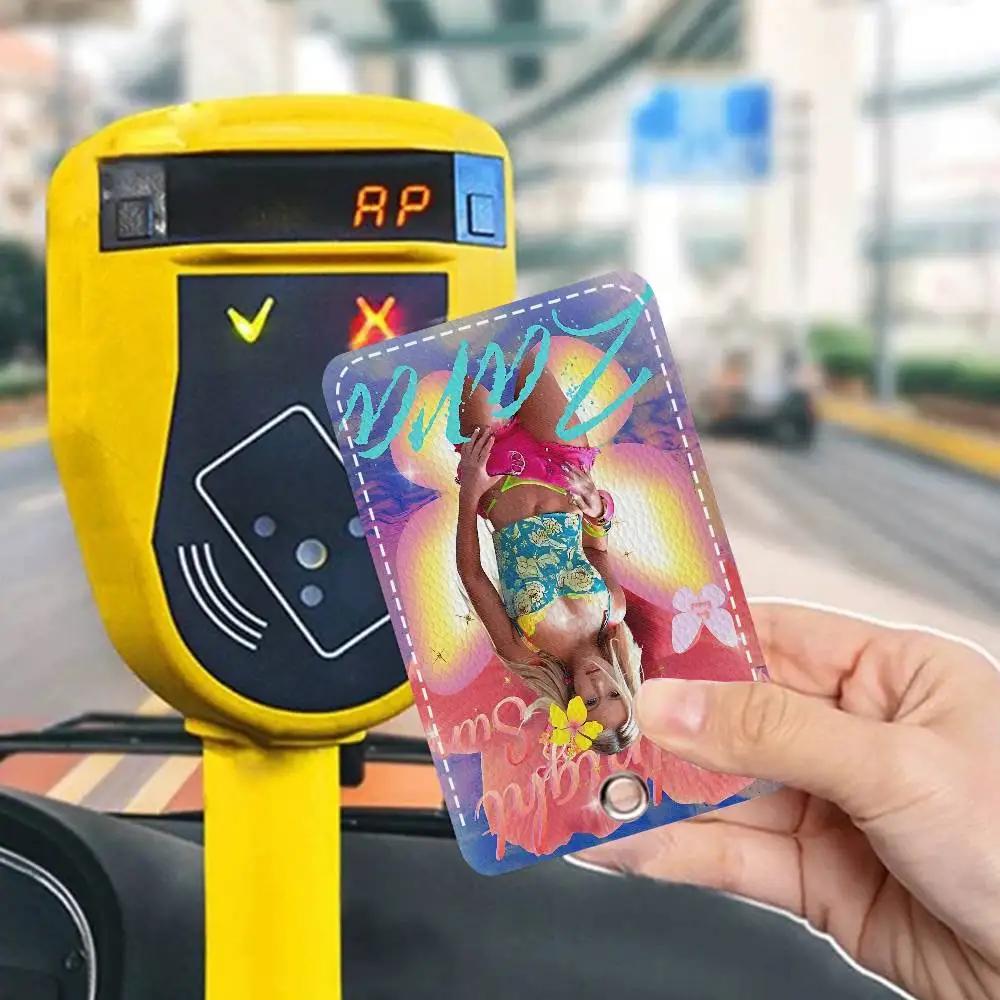 Singer Zara Larsson Midnight Sun Cute Cartoon Inteated Elevator Card Acc Control Card Keychain Protective Cover Gift Keychain