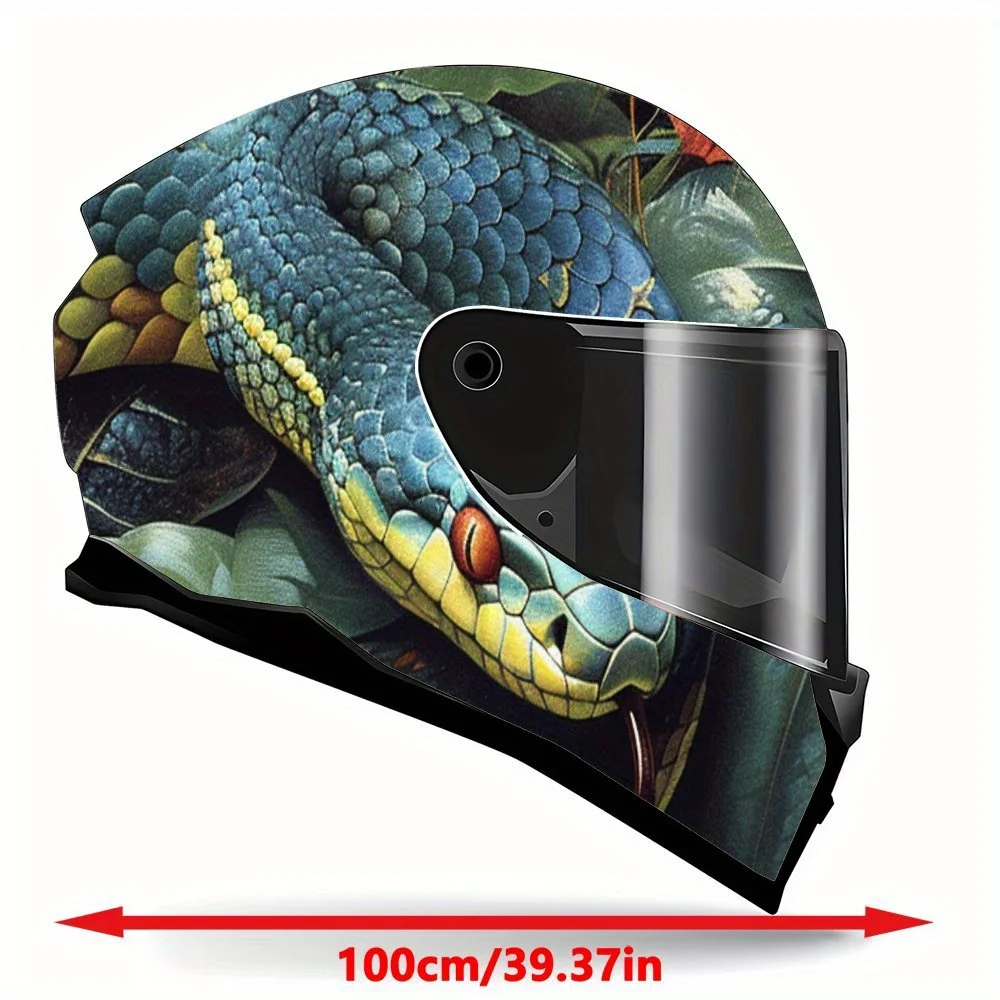 Dangerous giant venomous snake motorcycle vinyl wraps helmet decal,  self-adhesive waterproof helmet  decoration, helmet sticker