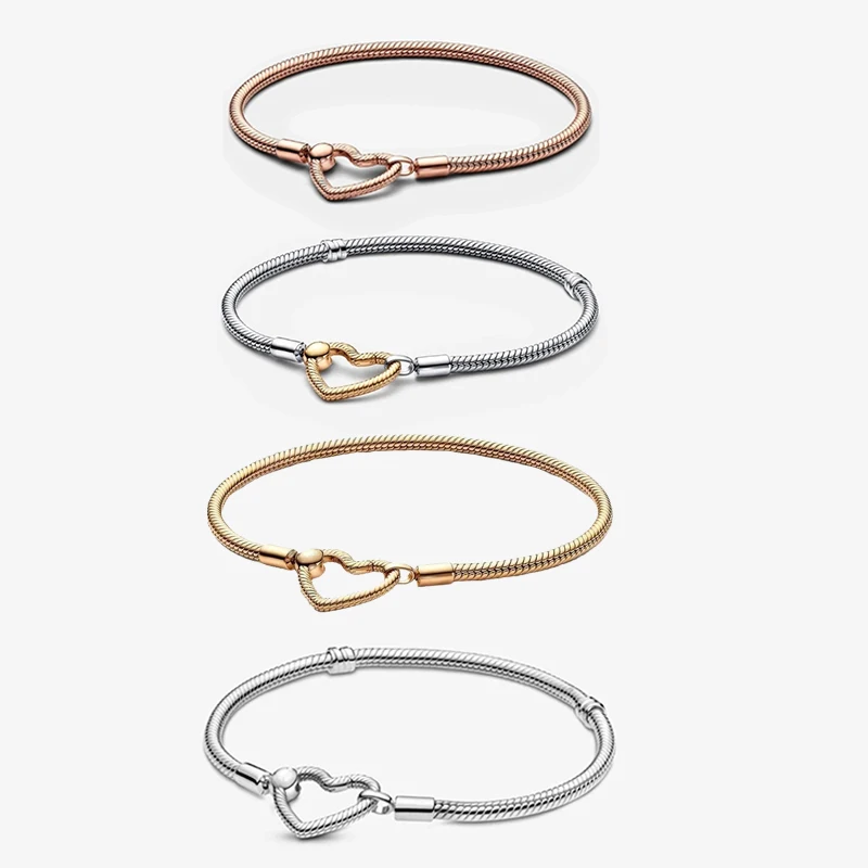 

2025 New Popular Charm Snake Bone Bracelet Heart shaped Accessory Original Logo Suitable for DlY Brand Jewelry Accessories
