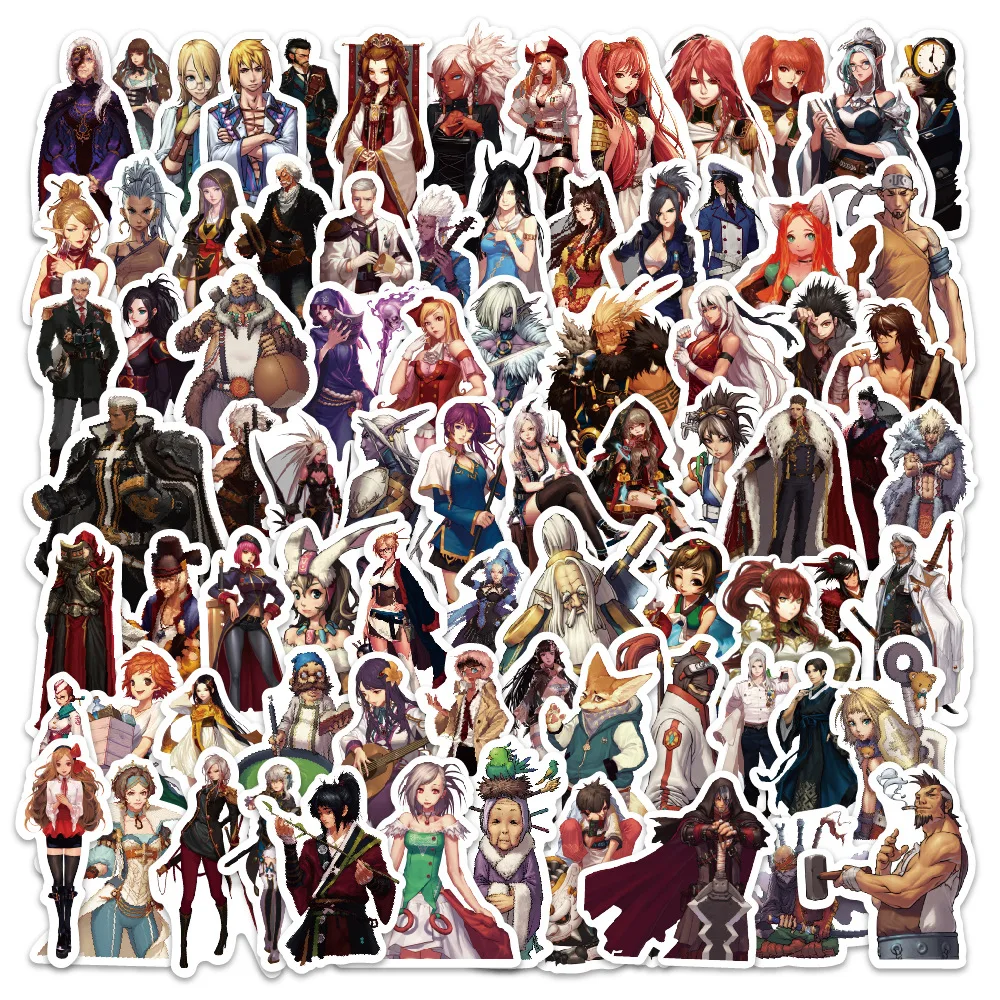 100 個 DNF ダンジョンと戦士 NPC 装飾ノートブック携帯ケースタブレットマニュアルアカウント防水ステッカー卸売