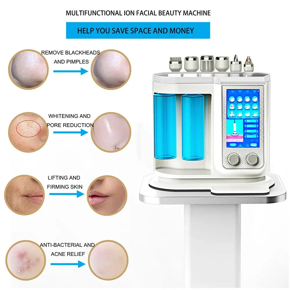 7 In 1 H2O2 Hydro Dermabrasion RF Bio Lifting Spa Facial Hydro Facial Microdermabrasion Machine Water Dermabrasion Beauty Machin