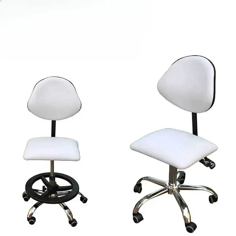 Ergonomische salonstoel voor kappers Professionele draaibare zadelkruk met rollende wielen Make-up of kappersstoel