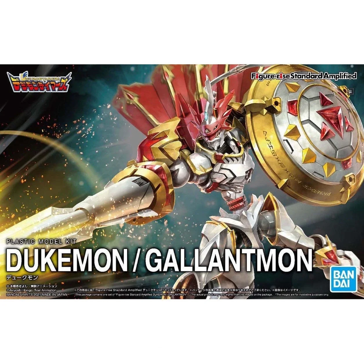 

Original Bandai Digimon Adventure Dukemon Gallantmon Figure-rise FRS Standard Anime Action Figures Assembly Ornaments Toys