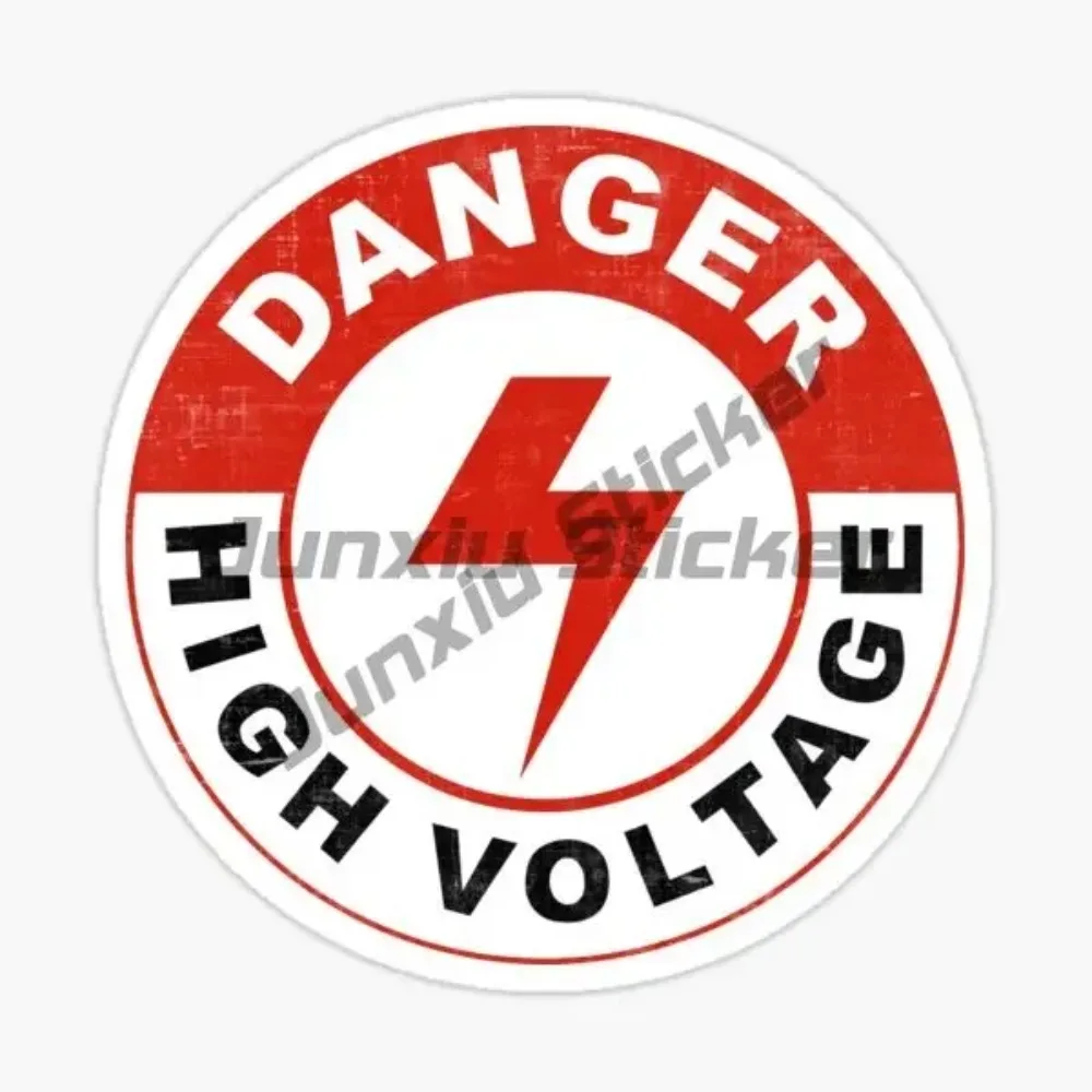 

Danger High Voltage Warning Sticker Truck Car Motorcycle Vinyl Self-adhesive Waterproof Decal Decorative Accessory