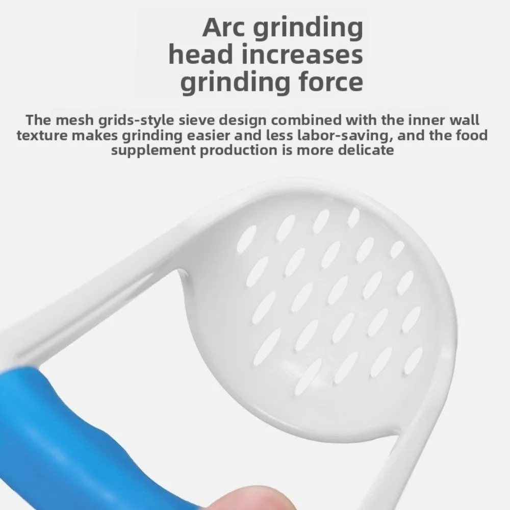

Solid Color Supplementary Food Grinder Grinding Rod Sleeve Labor-saving Design Food Grinding Bowl Grinding Handle