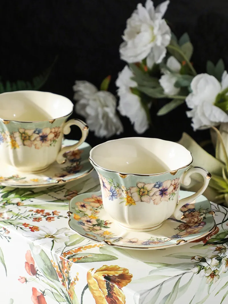 

Happiness Cornflower Tea Cup Set Sweet Season Coffee Mug Gift for Afternoon Tea