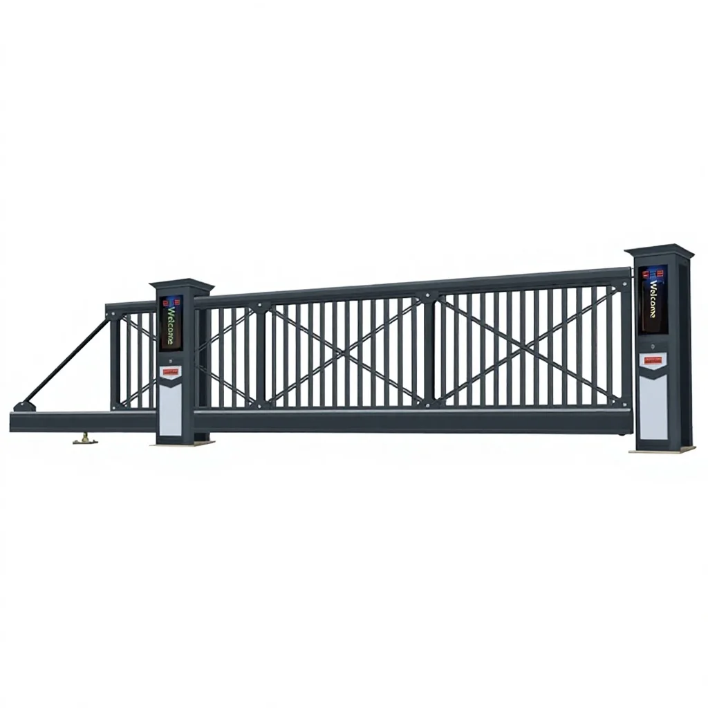 Customization Trackless Suspension Sliding Linear Telescopic Industrial Factory Automatic Aluminum Alloy Door