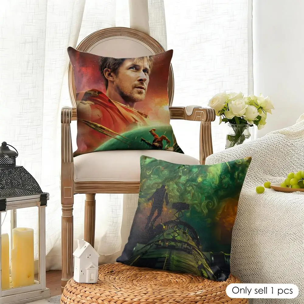 Movie P-Project Hail Mary Cushion Cover Organic Linen Square Pillow Case Durable Non-Allergenic And Kind To Skin