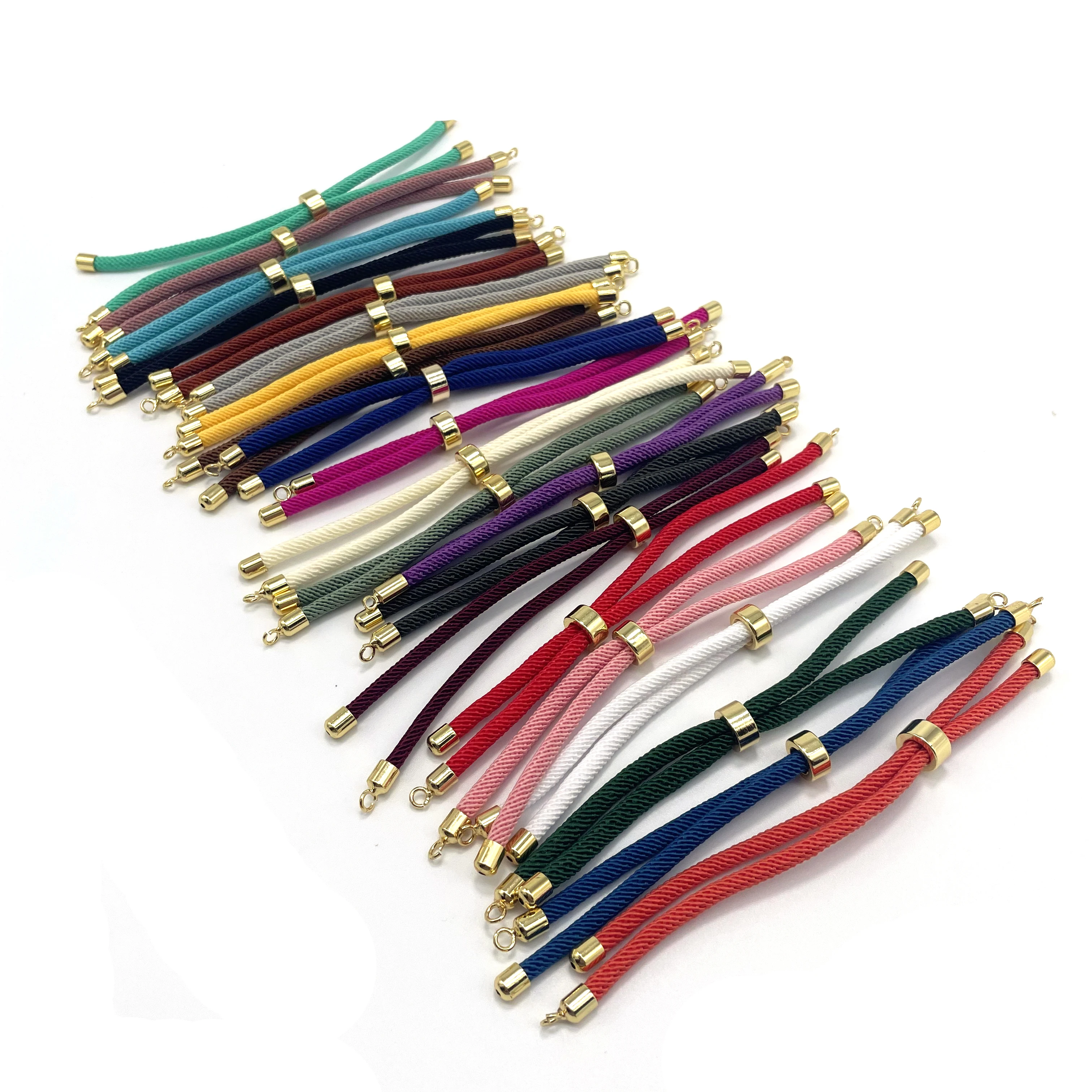 10Pcs 3MM Milan Rope Adjustable Bracelet Metallic Copper Handmade Lucky Rope For Jewelry Accessories Making