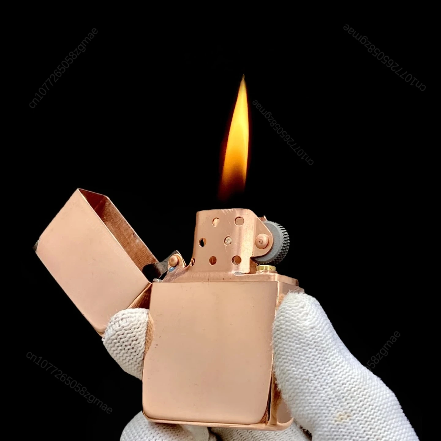 New 1941 Model Red Copper Kerosine Lighter, Retro Windproof Flint Wheel, Oxidized Finish, Men's Collectible Gift
