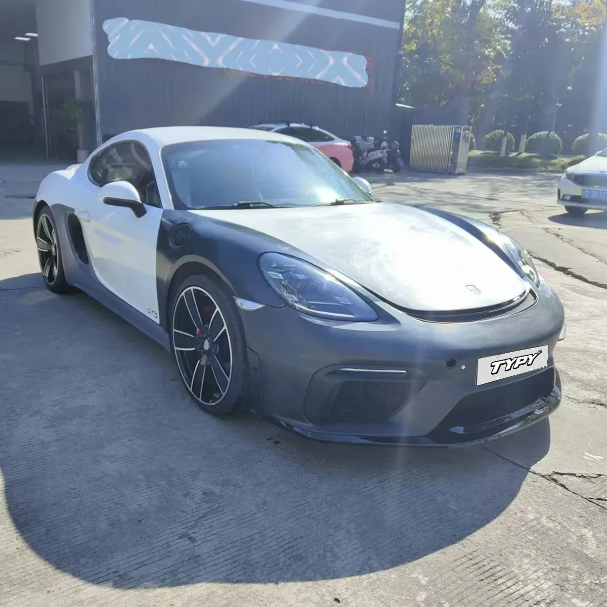 

Автомобильный бампер с фарой Bodykit для Porsche 2012-2016 Cayman Boxster 981, обновление 718 GT4, старый и новый комплект кузова, передний спойлер для автомобиля