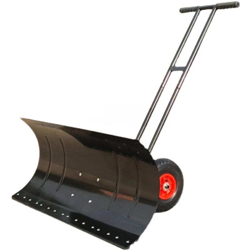 

Wheeled Hand Push Winter Snow Shovel Large Snow Shovel Tool Snowplough Plow Artifact Snowplow Machine