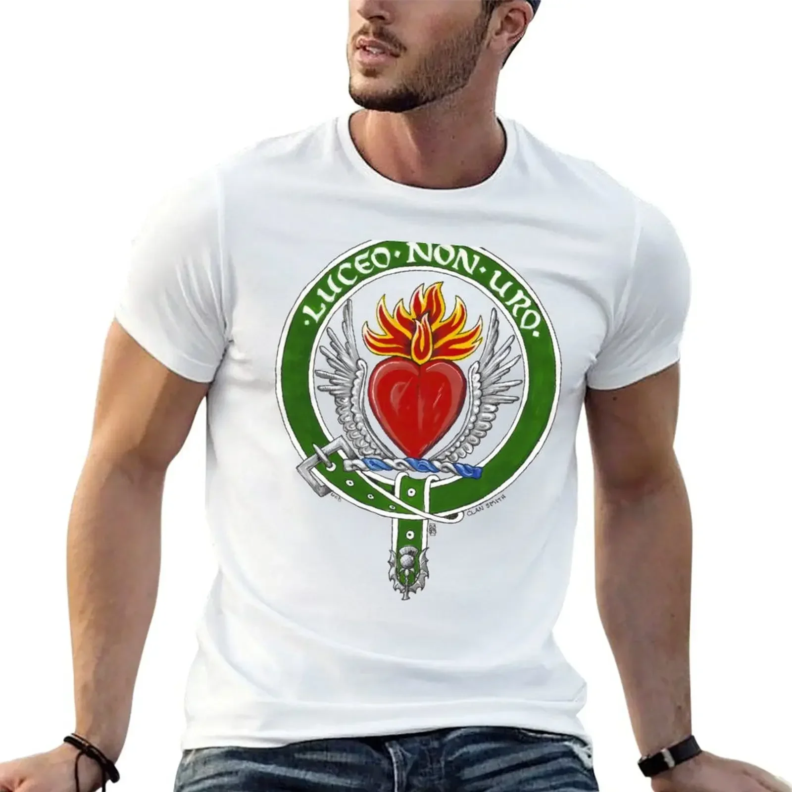 Clan Smith Scottish Crest T-Shirt hippie clothes plain oversized t shirt clothing for men