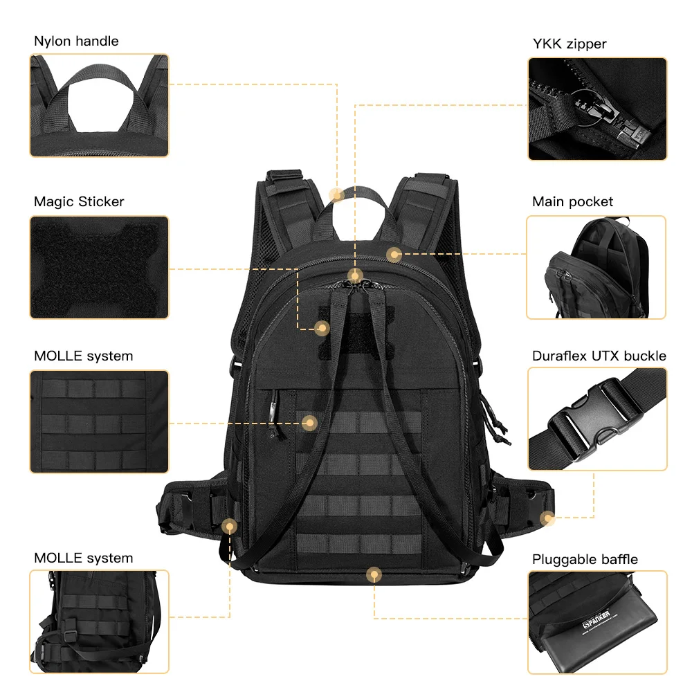 Chaleco táctico portador de placa MOLLE Airsoft Paintball - imagen 4