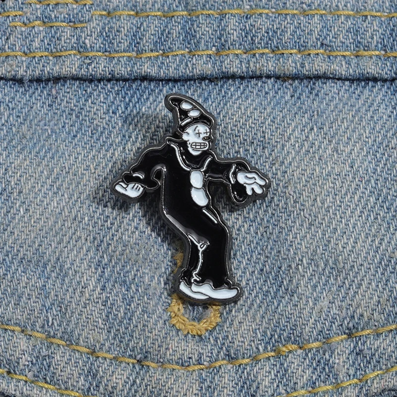 The Clown Dancing Enamel Pins Humorous Interesting Custom Brooches Lapel Badges Cartoon Funny Jewelry Gift for Kids Friends