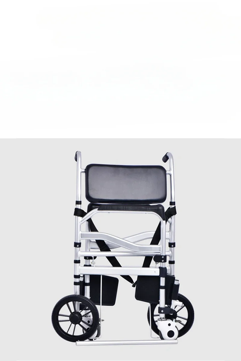 Toilet chair on wheels for the elderly, home mobile bath chair, bath chair, toilet