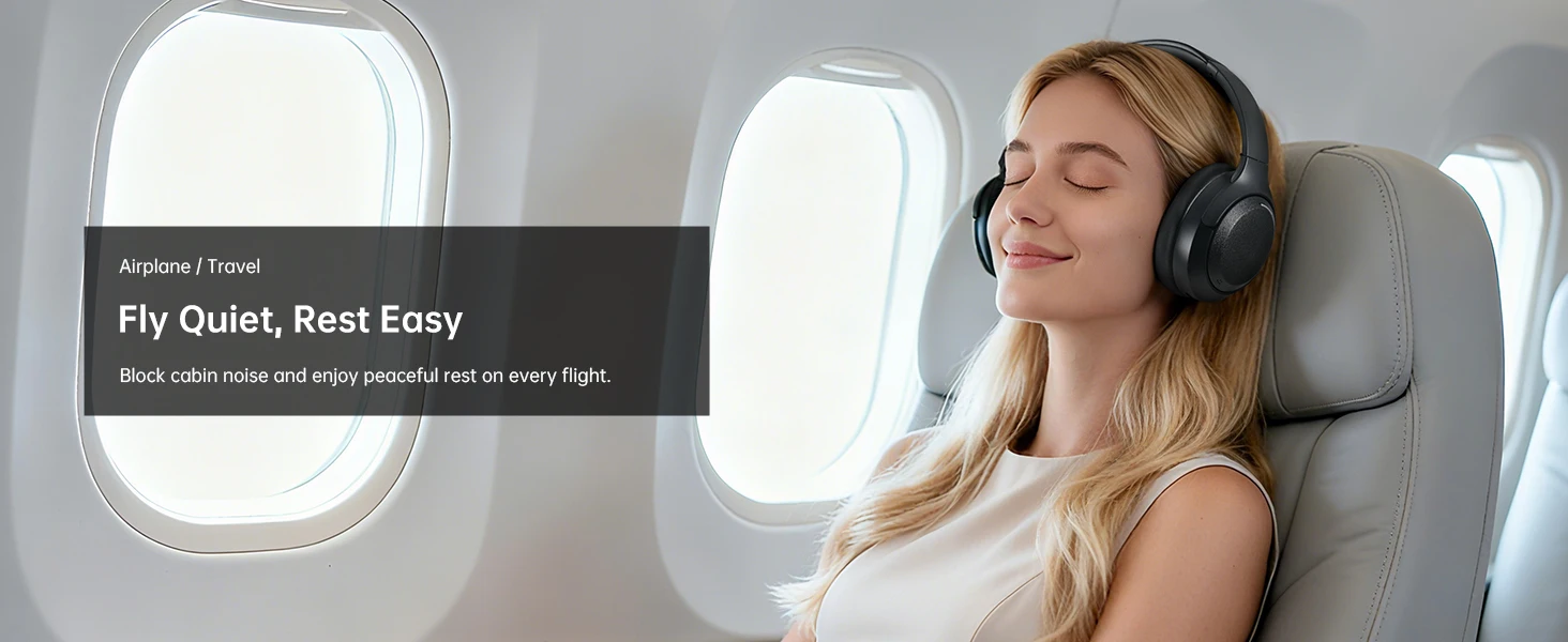 Oneodio EKSA P300 ANC Kabellose Kopfhörer Bluetooth 5.4 Aktive Geräuschunterdrückung über dem Ohr Hochauflösendes HiFi-Headset mit AI ENC-Mikrofon 100H – Detail 17