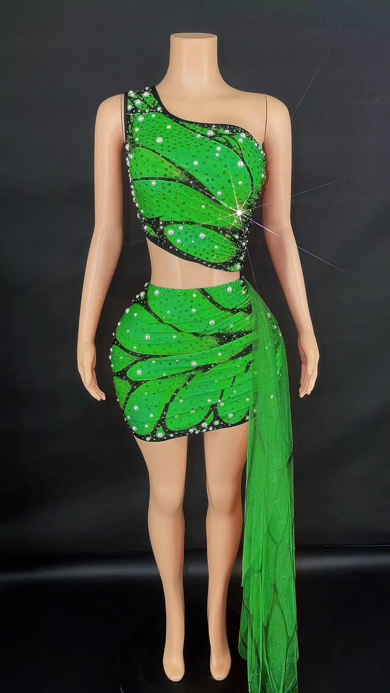 Lady 2025 Elegant Luxury Sequin Tassel Long Sleeve Patchwork Rhinestone Party Mini Glitter Women Club Dresses