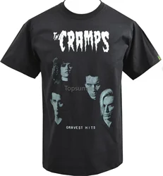 Mens Black T-Shirt The Cramps Gravest Hits Album Garage Psychobilly Horror S-5Xl