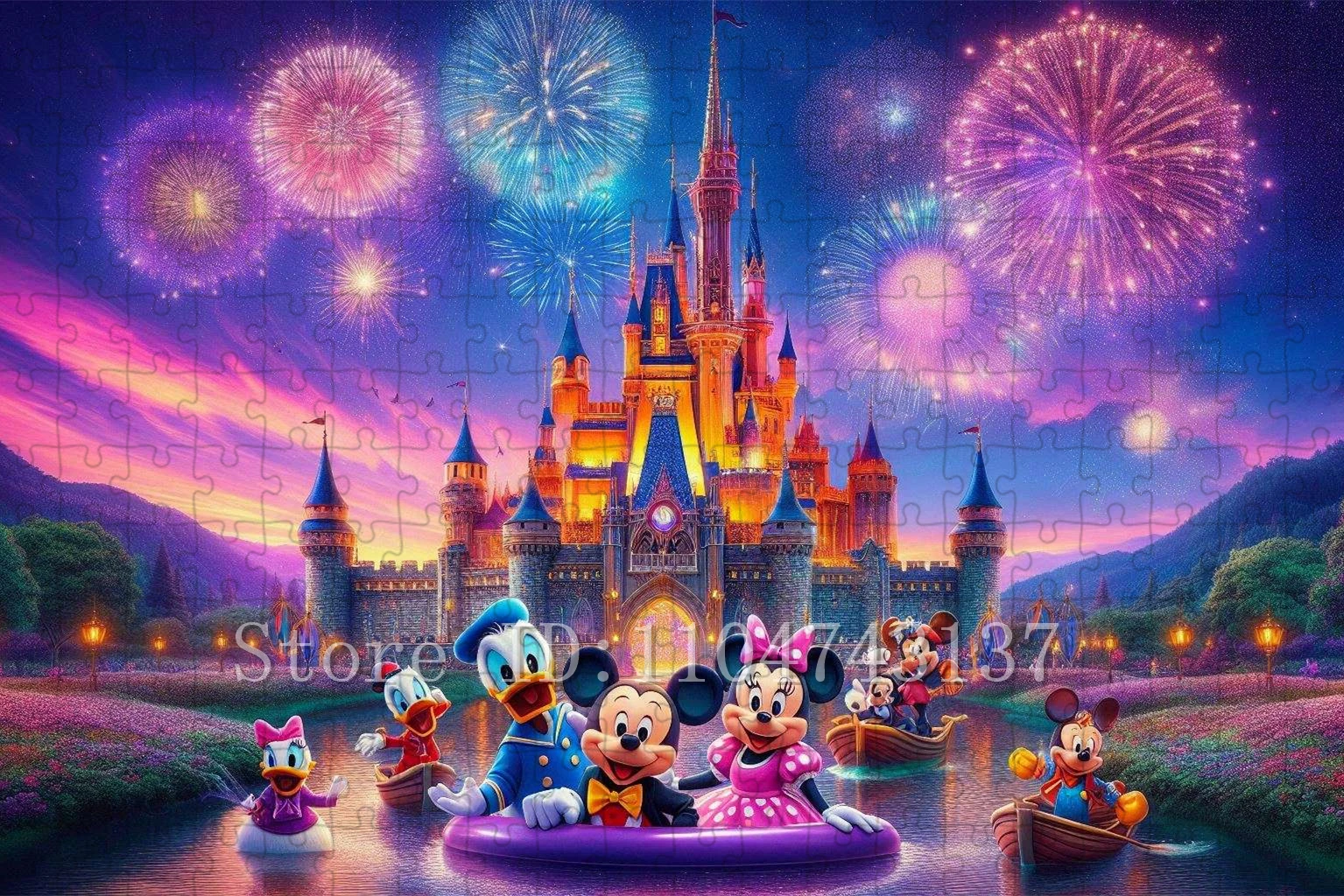 Disney Topolino e Amici Puzzle 108/200/300/500/1000 Pezzi Disney Castle Jigsaw Puzzle Gioco di Intelligenza Giocattoli