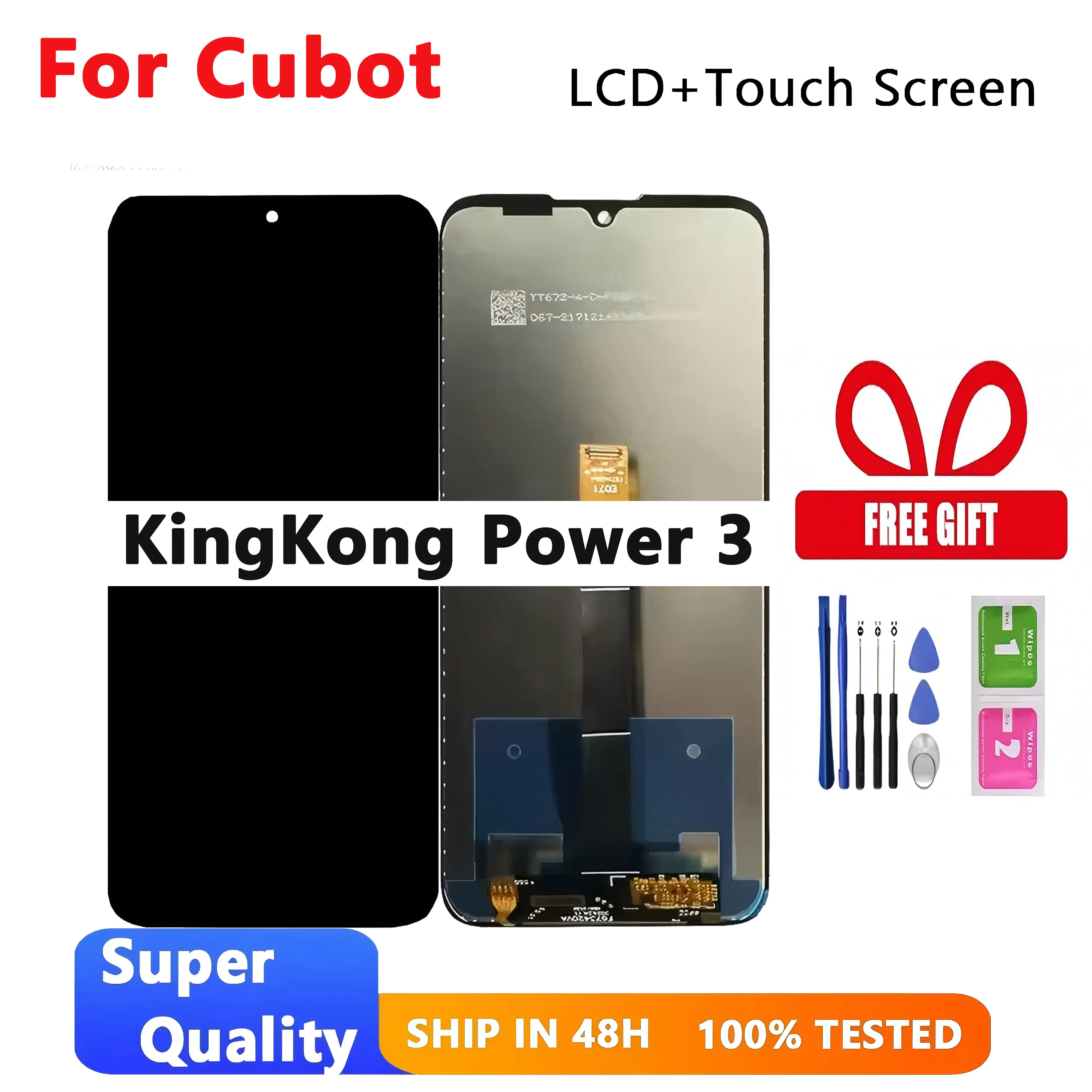 New 100% Tested LCD Display For Cubot KingKong Power 3 Touch Screen Digitizer For Cubot KingKong ACE 3 Assembly Replacement