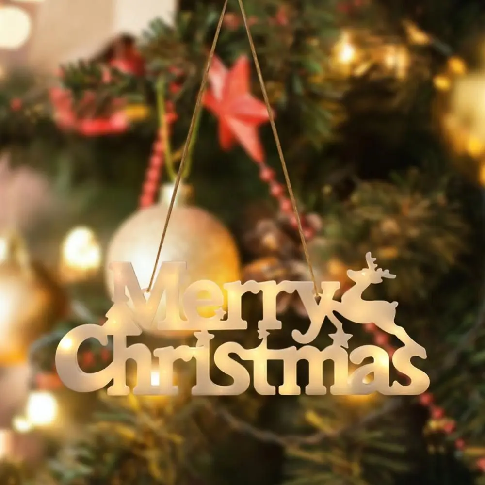 عناصر زينة عيد الميلاد ثلاثية الأبعاد لوحة حمراء مقاومة للماء أضواء حروف عيد ميلاد سعيد مثالية للعام الجديد