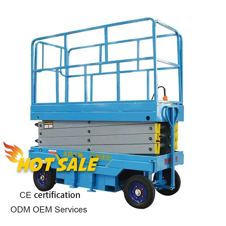 

10m 12m 14m 18m 300Kg 1T 2T Aerial Work capacity Electric mobile scissor Hydraulic lift tables manlift mobile platform