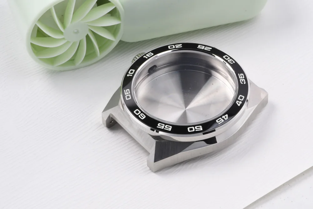 Edelstahl-Uhrengehäuse C3, superleuchtendes Saphir-Tauchgehäuse, passend für Seiko-Modifikationen für NH35A/36A/4R/6R Automatikwerk-Teile – Detail 5