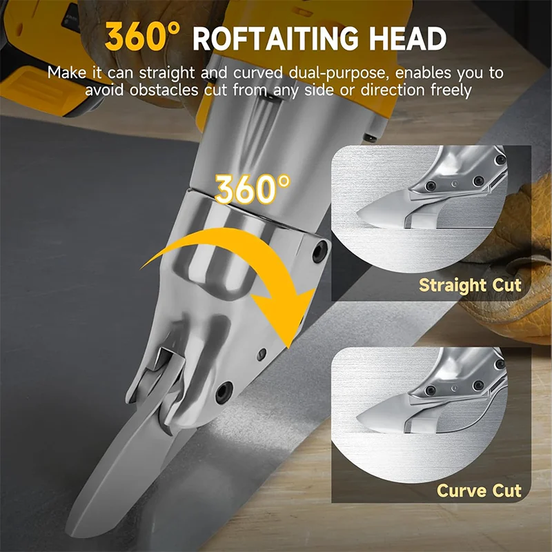 EGOD Brushless Electric Scissors 400W Multi-Purpose Scissors Tin Scissors Adjustable Speed Power Tool for Dewalt 20V Battery