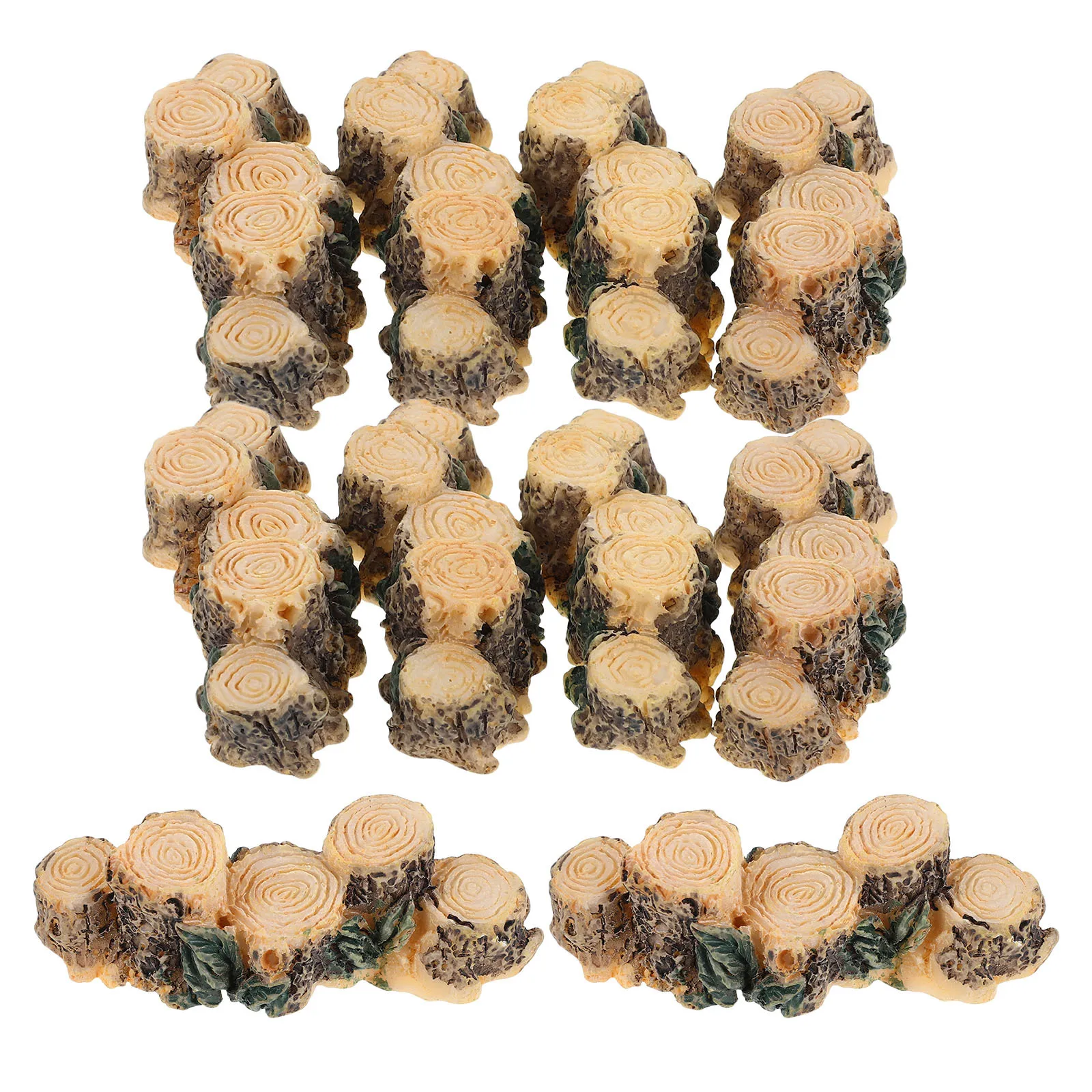 

10Pcs Mini Tree Stump Resin Craft Sturdy Artificial Stump for Micro Landscape Bonsai Decor Fairy Garden Terrarium