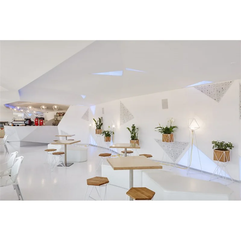 custom.Good Quality Modern Coffee Counter Design Interior Layout Decoration High End Coffee Shop Display Cafe Counter