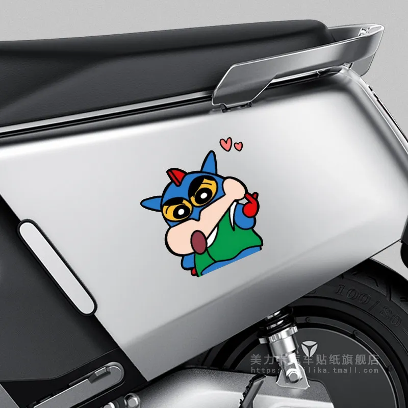 Crayon small new moving superman personality creative car sticker for car laptop window decoration sticker
