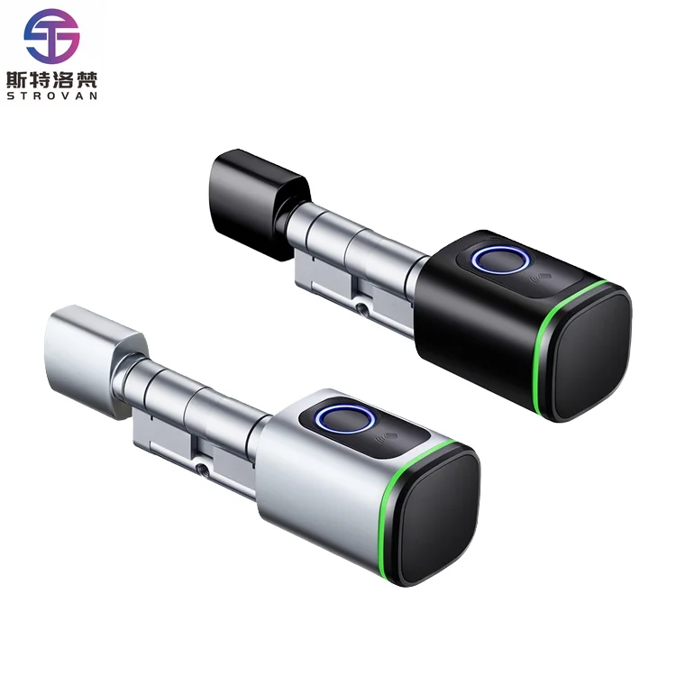 

ZXHK TTLOCK Fingerprint Biometric Smart Key Cylinder Adjustable Length Keyless Access Electronic Cylinder