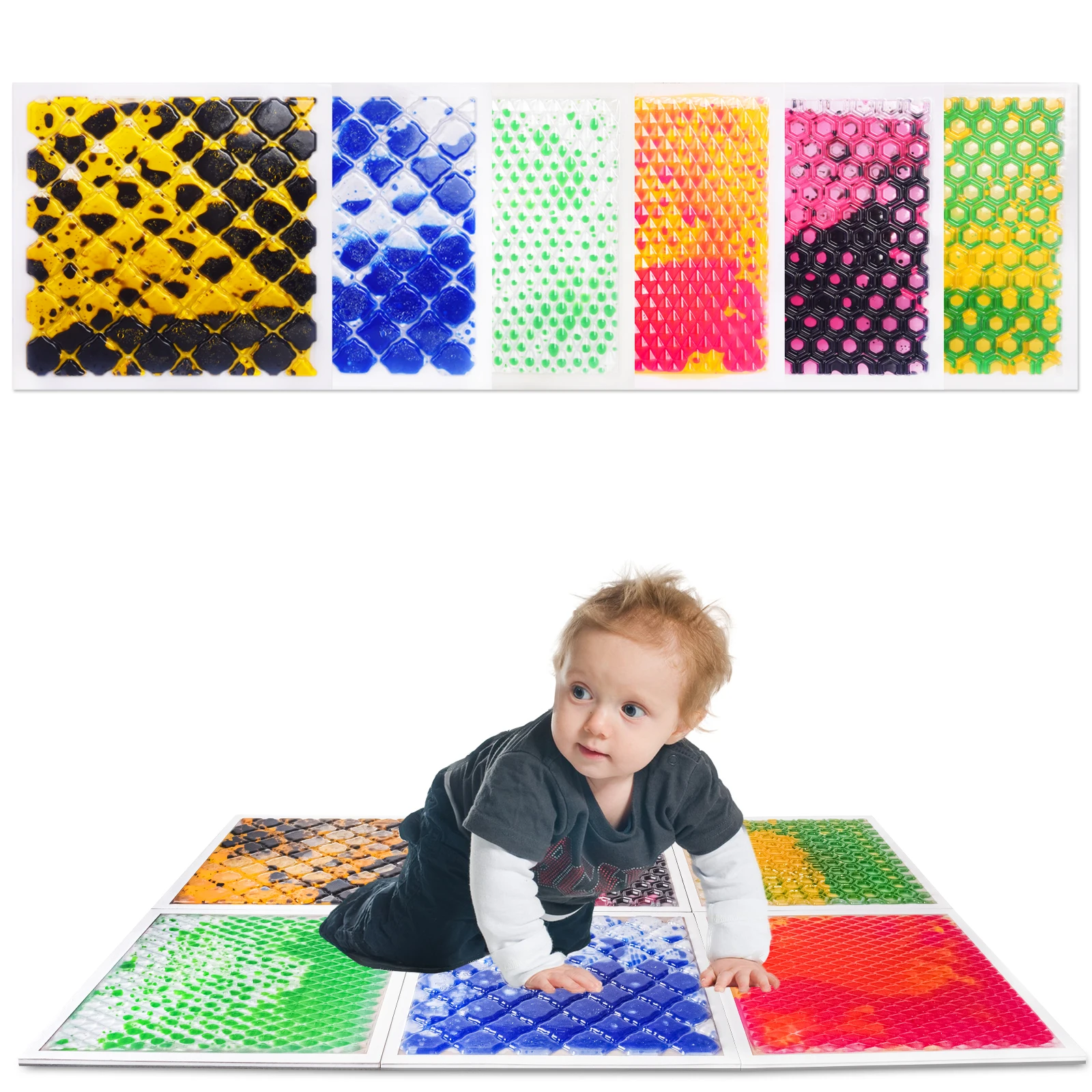 

Steady Learning Grip Base Liquid Tiles Kids Sensory Special Needs Room Floor Tiles Sensory for Kids Texture Tiles Sensory