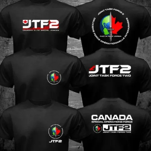Camiseta de la Fuerza de Operaciones especiales de élite de Canadá para hombre, camisa informal de dos lados, JTF2, Joint Task Force 2, regalo, talla de EE. UU.