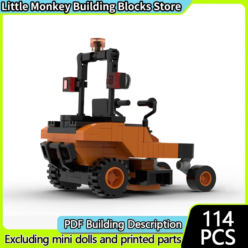 

City Car Model MOC Building Bricks Small Lawn Mower Modular Technology Children Holiday Gifts Assemble Toys Suit