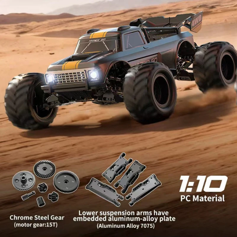 Hyper Go MJX 10210 1/10 4WD RC Car 65KM/H Brushless RC Racing Car 2.4G Remote Control Cars Off-Road Speed RC Cars Truck Toys