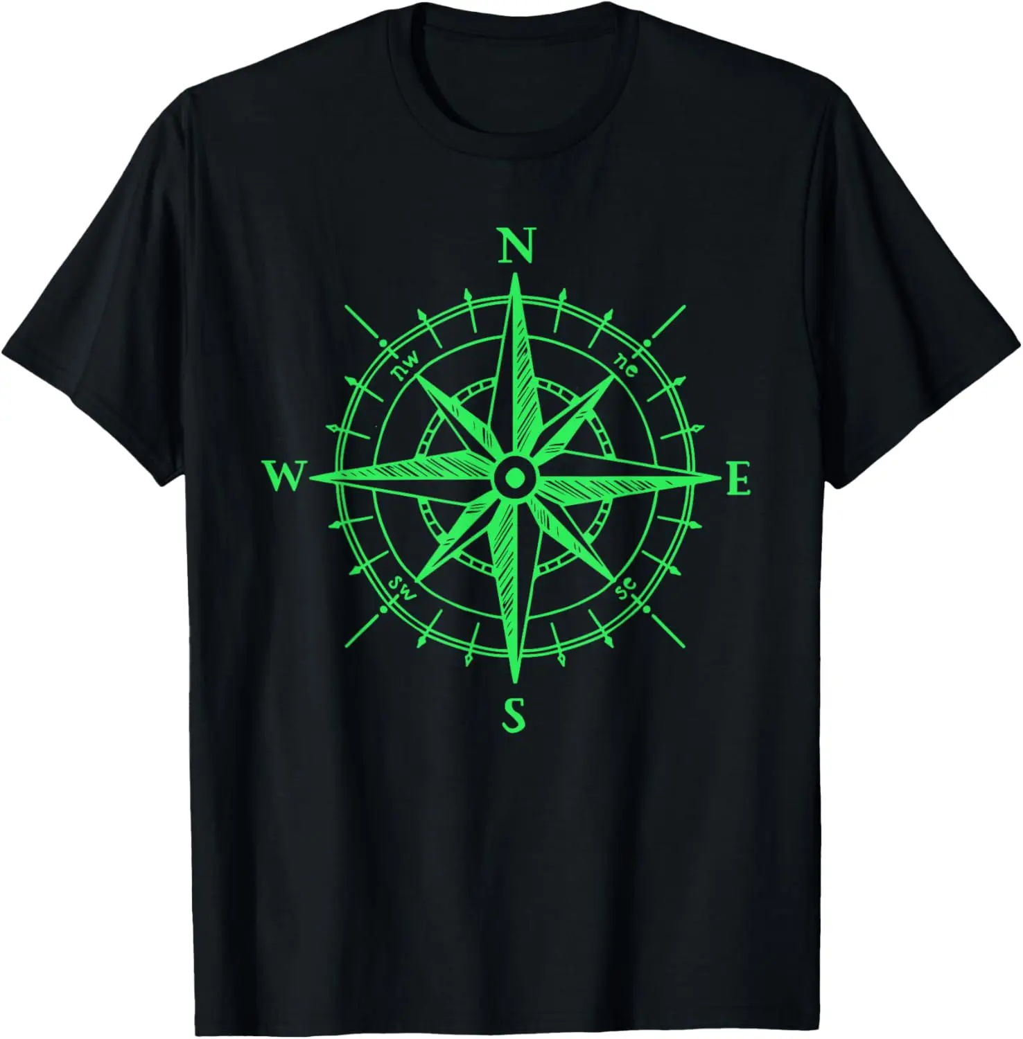 

Hand Drawn Compass Rose Nautical T-Shirt