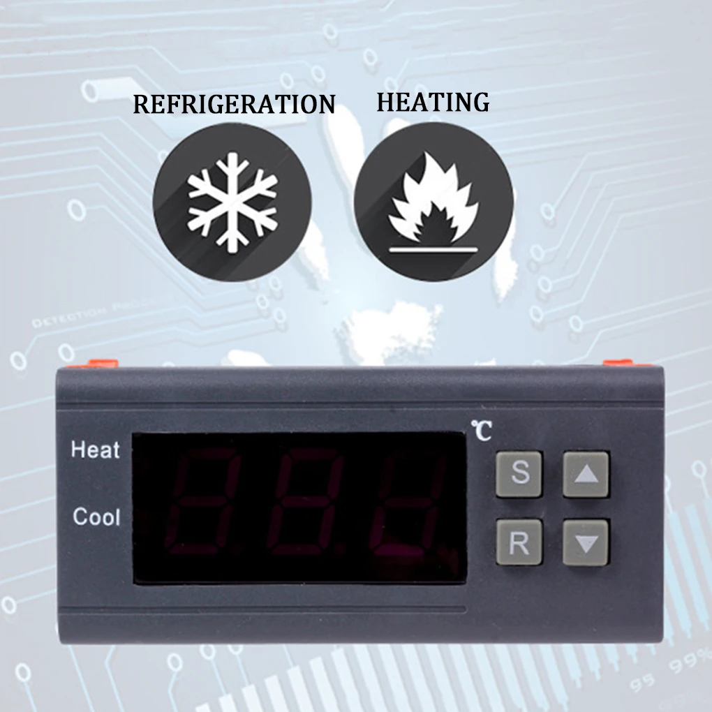 MH1210B AC220V LED Digital Thermostat Electronic Temperature Control Table Refrigeration Heating Controller Thermal Regulator