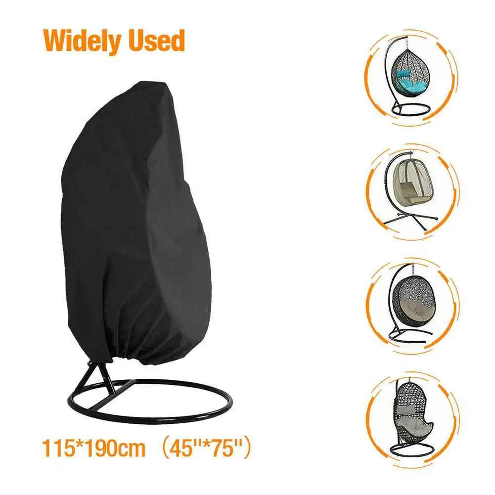 Hanging Swing Egg Chair Cover Outdoor Anti UV Waterproof Chair Cover Furniture Protector For Garden Patio Decor