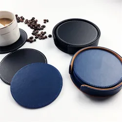 PU Leather Cup Coaster Round Cup Coaster Insulation Mat Bowl Placemat Cup Coaster Insulation Mat Bowl Placemat