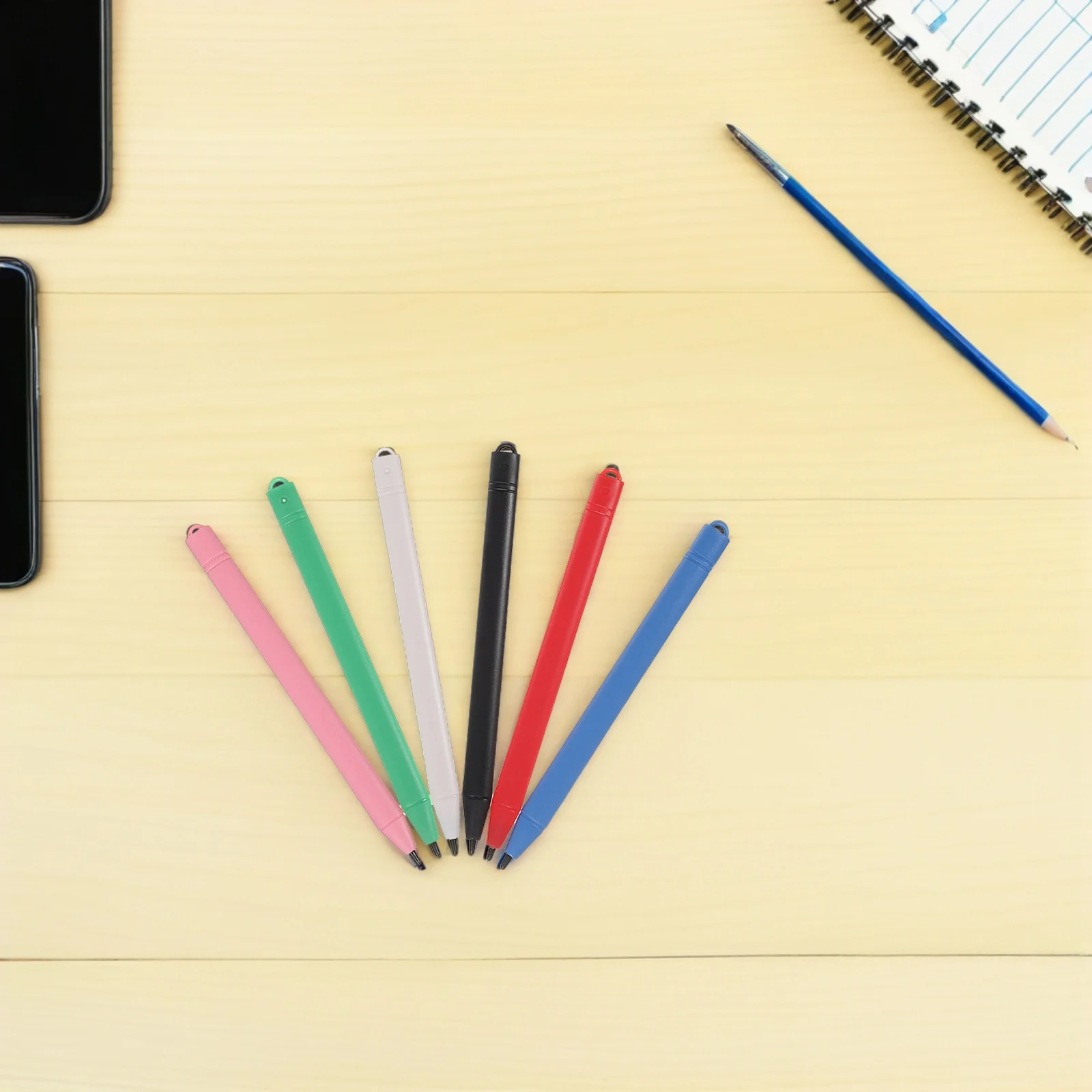 

6 шт. ЖК-планшет для письма, стилус, универсальный для сенсорного экрана, высокая чувствительность, портативный, с низким энергопотреблением, Doodle Board