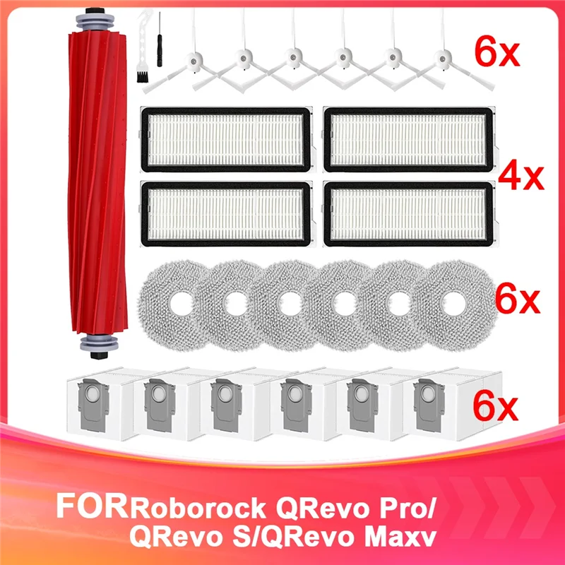 AB47-ชุดอุปกรณ์เสริมสําหรับ Roborock Qrevo Pro/Qrevo S/Qrevo Maxv เครื่องดูดฝุ่นหุ่นยนต์, สําหรับ Roborock เปลี่ยนชิ้นส่วนแปรงหลัก