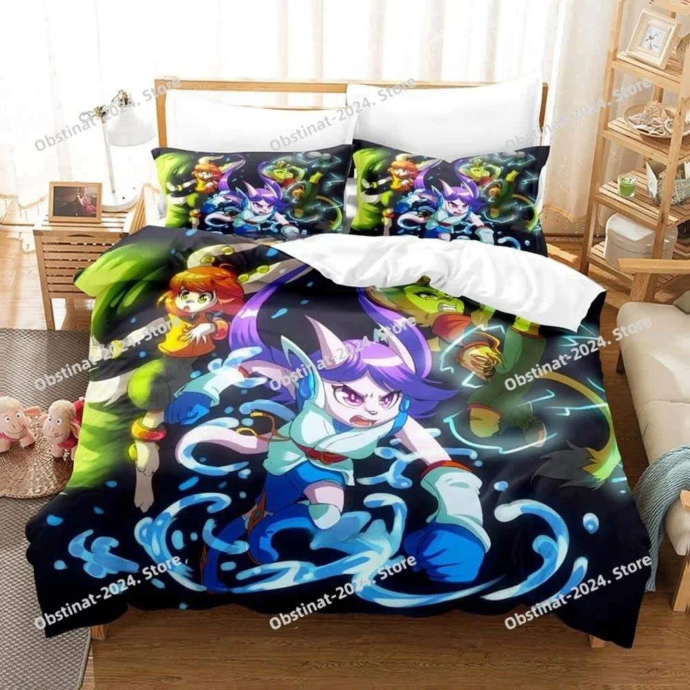 3D New Game Freedom Planet Bedding Set Printed Bed Set Duvet Cover Sheet Pillowcase Bed Soft Quilt Cover Full Queen King Size
