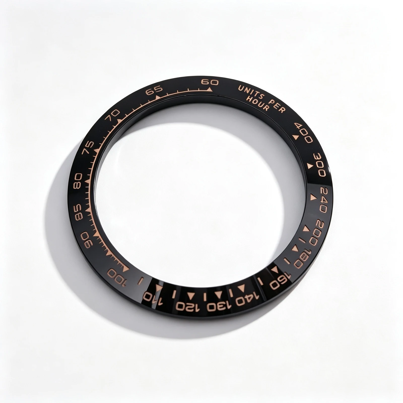 116515 Black Ceramic Bezel Insert, Tachymeter Replacement for RLX Daytoona 40mm, Aftermarket Watch Parts