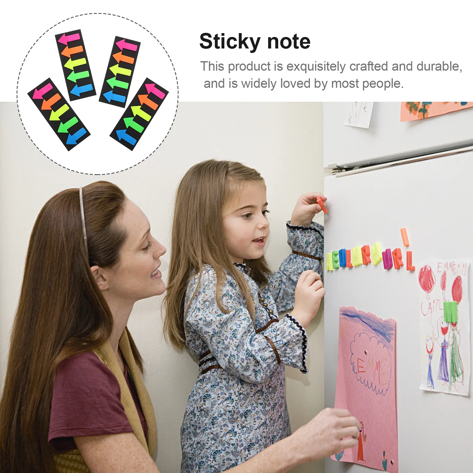 4Pcs Arrow Index Decals Highlight Points Labels for Recording Information and Organizing Files Index Stickers Sticky Memo Notes